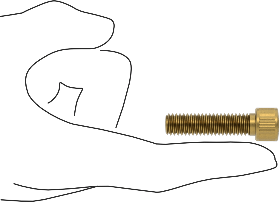 Pirinç Soket Başlı Vida, 3/8"-16 Diş Boyutu, 1-1/2" Uzunluk