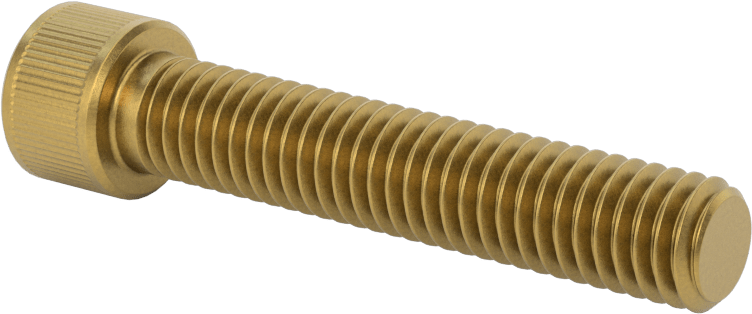 Pirinç Soket Başlı Vida, 3/8"-16 Diş Boyutu, 2" Uzunluk