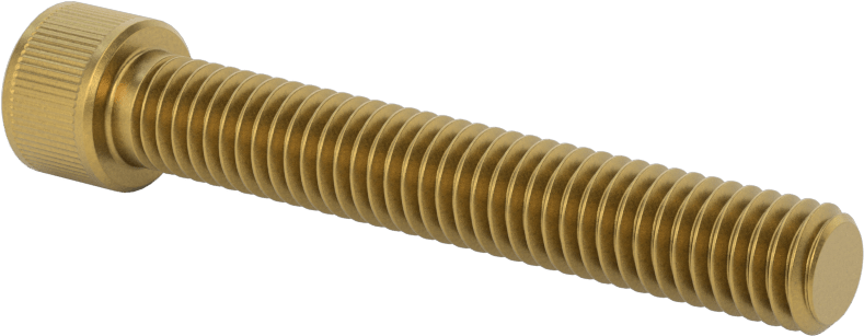Pirinç Soket Başlı Vida, 3/8"-16 Diş Boyutu, 2-1/2" Uzunluk
