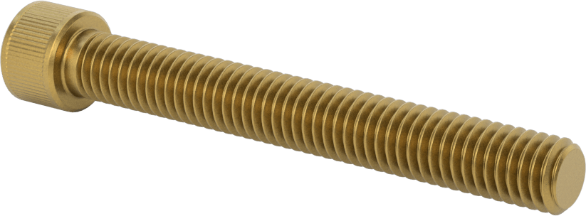 Pirinç Soket Başlı Vida, 3/8"-16 Diş Boyutu, 3" Uzunluk