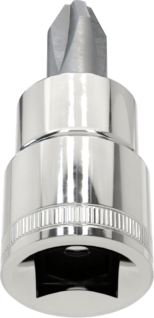 Stubby Phillips Uçlu Soket, 3/8" Kare Tahrik, Numara 2 Tahrik Boyutu