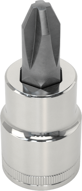 Stubby Phillips Uçlu Soket, 3/8" Kare Tahrik, Numara 2 Tahrik Boyutu