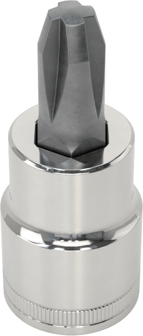 Stubby Phillips Uçlu Soket, 3/8" Kare Tahrik, 3 Sayı Tahrik Boyutu