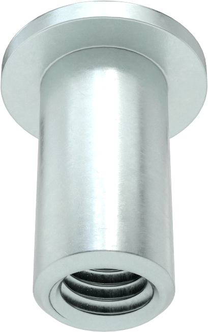 Çinko Kaplı Çelik Perçin Somunu, 3/8"-16 Diş Boyutu, 0,115“ ila 0,200” Malzeme Kalınlığı için