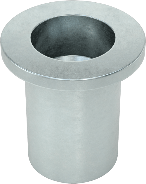 Çinko Kaplı Çelik Perçin Somunu, 1/2"-13 Diş Boyutu, 0,050“ ila 0,150” malzeme kalınlığı için