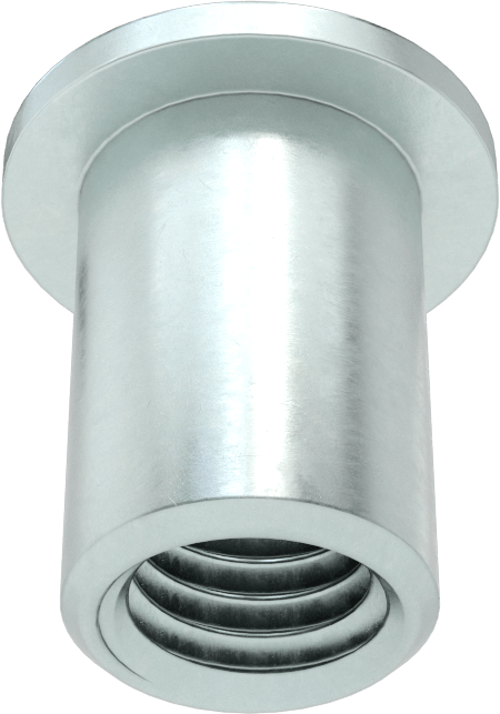 Çinko Kaplı Çelik Perçin Somunu, 1/2"-13 Diş Boyutu, 0,050“ ila 0,150” malzeme kalınlığı için