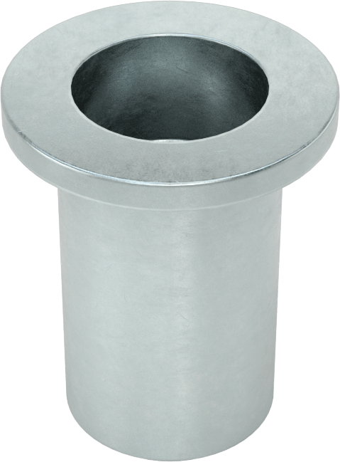 Çinko Kaplı Çelik Perçin Somunu, 1/2"-13 Diş Boyutu, 0,150“ ila 1/4” Malzeme Kalınlığı için