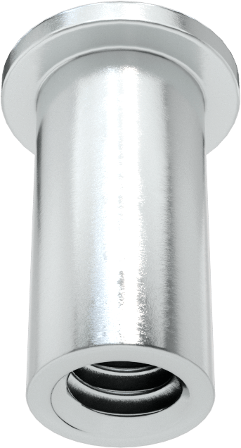 Çinko Kaplı Çelik Perçin Somunu, 1/4"-20 Diş Boyutu, 0,080“ ila 0,140” Malzeme Kalınlığı için