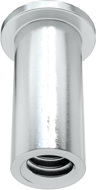 Çinko Kaplı Çelik Perçin Somunu, 1/4"-20 Diş Boyutu, 0,140“ ila 0,200” Malzeme Kalınlığı için