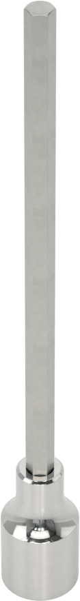 Uzun Menzilli Altıgen Uçlu Soket, 1/4" Kare Tahrik, 4 mm Tahrik Boyutu, 4-1/4" Toplam Uzunluk