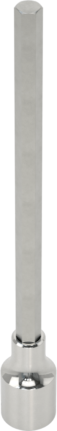 Uzun Menzilli Altıgen Uçlu Soket, 1/4" Kare Tahrik, 5 mm Tahrik Boyutu, 4-1/4" Toplam Uzunluk