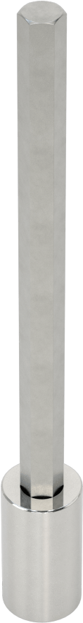 Uzun Menzilli Altıgen Uçlu Soket, 1/4" Kare Tahrik, 6 mm Tahrik Boyutu, 4-1/4" Toplam Uzunluk