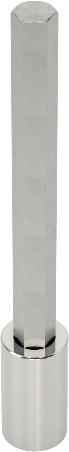 Uzun Menzilli Altıgen Uçlu Soket, 1/4" Kare Tahrik, 8 mm Tahrik Boyutu, 4-1/4" Toplam Uzunluk