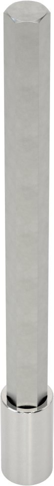 Uzun Menzilli Altıgen Uçlu Soket, 1/4" Kare Tahrik Boyutu, 10 mm Tahrik Boyutu, 6" Toplam Uzunluk