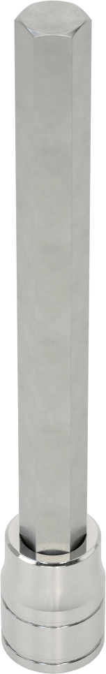 Uzun Menzilli Altıgen Uçlu Soket, 3/8" Kare Tahrik Boyutu, 12 mm Tahrik Boyutu, 6" Toplam Uzunluk