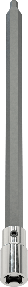 Uzun Menzilli Altıgen Uçlu Soket, 1/4" Kare Tahrik Boyutu, 1/8" Tahrik Boyutu, 6 inç Uzunluk