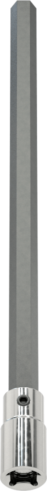 Uzun Menzilli Altıgen Uçlu Soket, 1/4" Kare Tahrik Boyutu, 1/4" Tahrik Boyutu, 6 inç Uzunluk