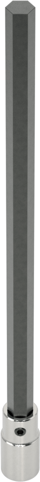 Uzun Menzilli Altıgen Uçlu Soket, 1/4" Kare Tahrik Boyutu, 1/4" Tahrik Boyutu, 6 inç Uzunluk