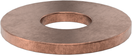 Silikon Bronz Genel Amaçlı Pul, 6 numaralı vida boyutu için, 0.147" ID, 0.375" OD