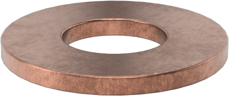 Silikon Bronz Genel Amaçlı Pul, 8 numaralı vida boyutu için, 0.172" ID, 0.375" OD