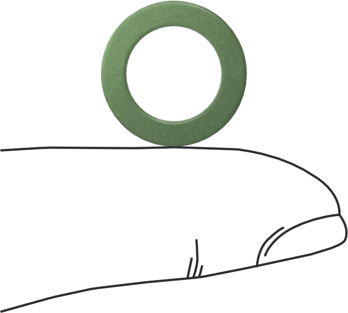 Fiberglas Pul, 3/8" Vida Boyutu için, 0.411" ID, 0.625" OD