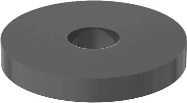 Fiberglas Pul, 6 numaralı vida boyutu için, 0.142" ID, 0.500" OD