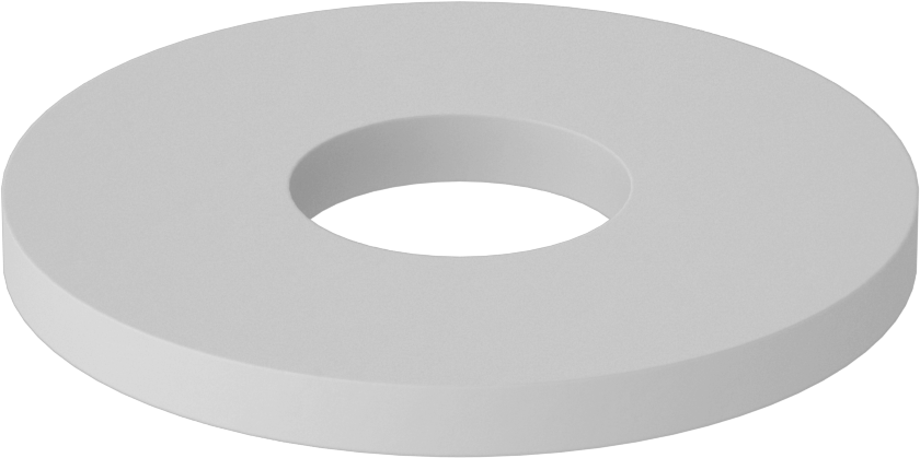 Fiberglas Pul, 5 numaralı vida boyutu için, 0.140" ID, 0.375" OD