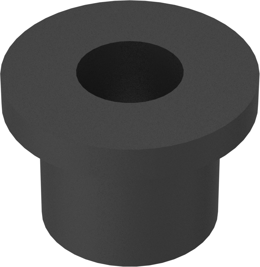 Lastik Kaplı Pirinç Yalıtımlı Perçin Somunu, M8 x 1,25 mm Diş, 0,4 mm ila 4,0 mm Malzeme Kalınlığı için