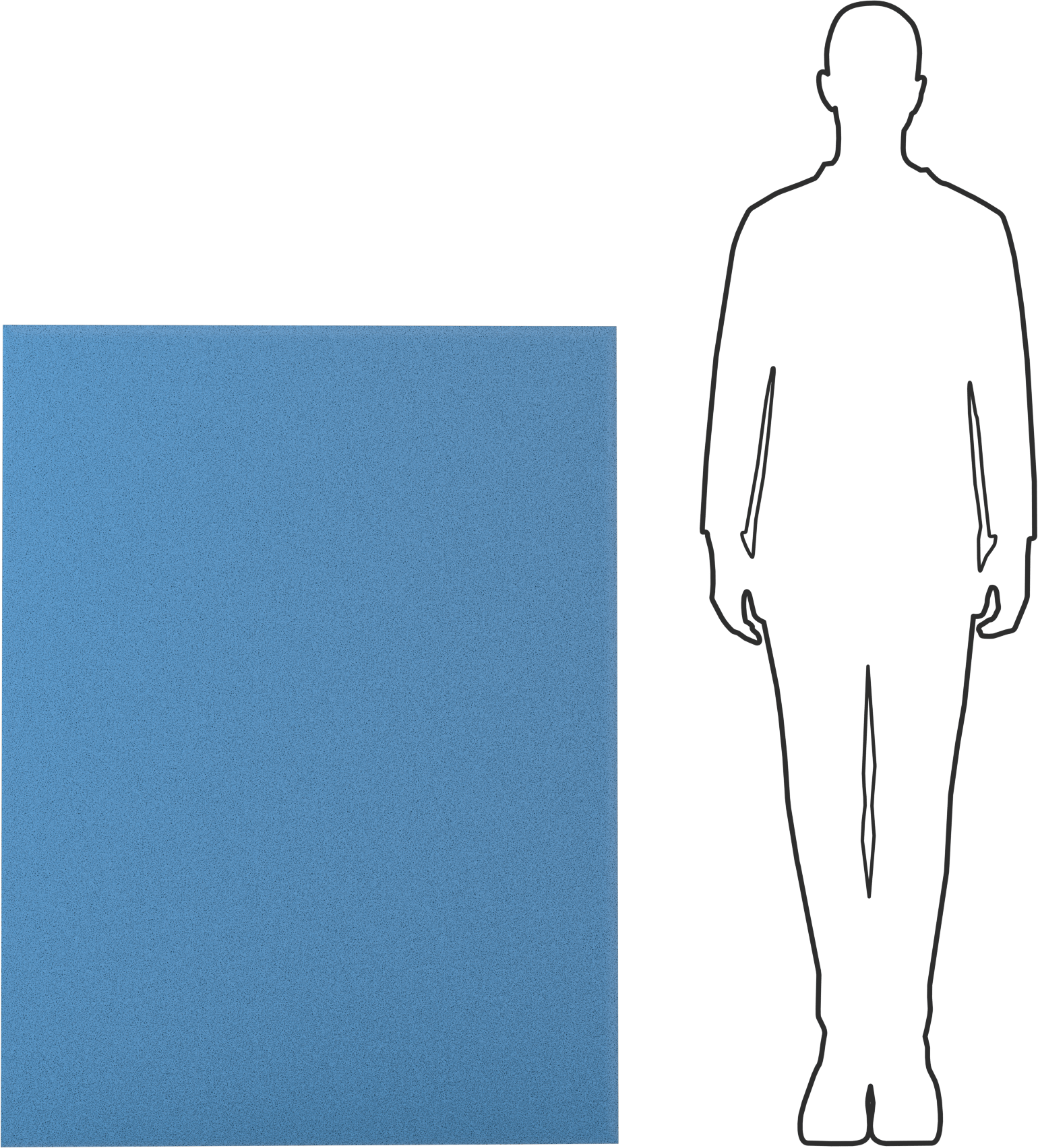 Esnek Kauçuk Köpük Boru Yalıtım Levhası, Düz Arka Yüzeyli Neopren, 1“ Kalınlık x 36” Genişlik x 48" Uzunluk