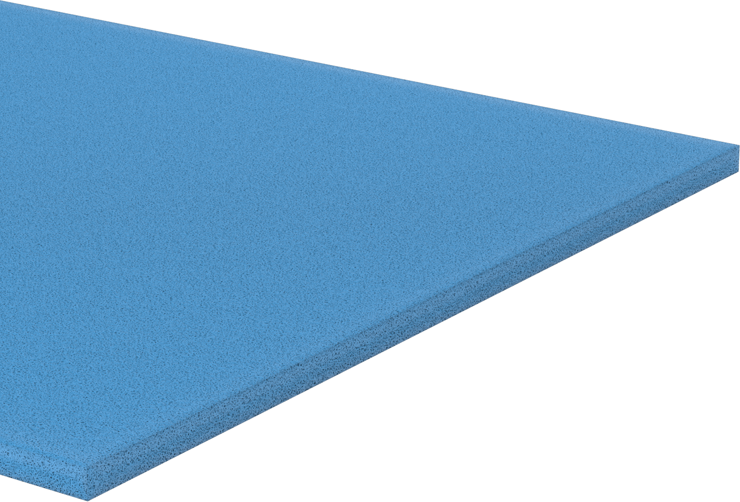 Esnek Kauçuk Köpük Boru Yalıtım Levhası, Düz Arka Yüzeyli Neopren, 1“ Kalınlık x 36” Genişlik x 48" Uzunluk