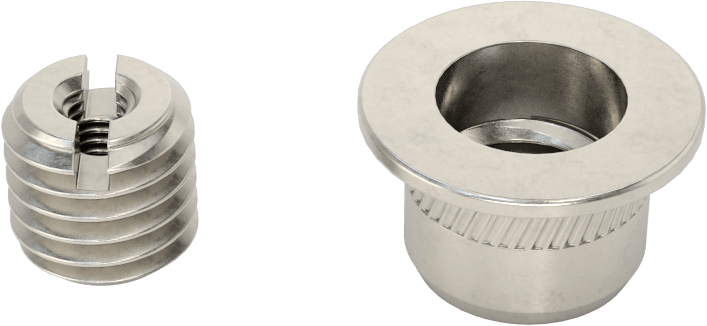 Sandviç Paneller için Perçin Somunu, 9,5 mm ila 13 mm Delik Derinliği için, M4 x 0,7 mm Ek Parça Boyutu
