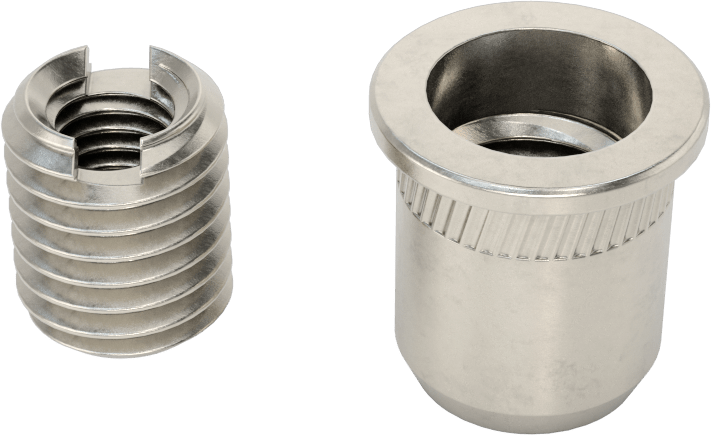 Sandviç Paneller için Perçin Somunu, 17,5 mm ila 20 mm Delik Derinliği için, M8 x 1,25 mm Ek Parça Boyutu