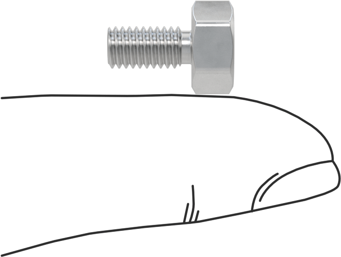 Erkek-Dişi Dişli Altıgen Ara Parça, Alüminyum, 3/8" Altıgen Boyutu, 3/16" Uzunluk, 10-32 Diş Boyutu
