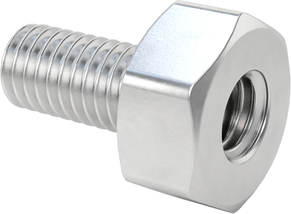 Erkek-Dişi Dişli Altıgen Ara Parça, Alüminyum, 3/8" Altıgen Boyutu, 3/16" Uzunluk, 10-32 Diş Boyutu