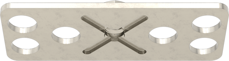 316 Paslanmaz Çelik Dar Tabanlı Yapıştırıcıya Hazır Somunlar, 6-32 Diş Boyutu, 1-1/2“ Uzunluk x 19/32” Genişlik Taban