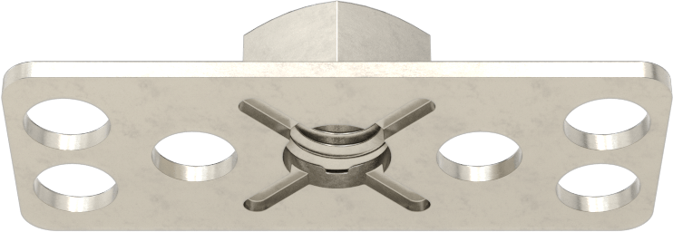 316 Paslanmaz Çelik Dar Tabanlı Yapıştırıcıya Hazır Somunlar, 1/4"-28 Diş Boyutu, 1-1/2“ Uzunluk x 19/32” Genişlik Taban