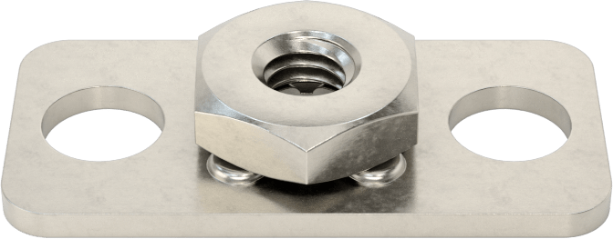 316 Paslanmaz Çelik Dar Tabanlı Yapıştırıcıya Hazır Somunlar, M4 x 0,7 mm Diş Boyutu, 24 mm Uzunluk x 11,5 mm Genişlik Taban
