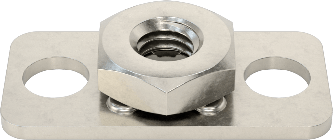 316 Paslanmaz Çelik Dar Tabanlı Yapıştırıcıya Hazır Somunlar, M5 x 0,8 mm Diş Boyutu, 24 mm Uzunluk x 11,5 mm Genişlik Taban