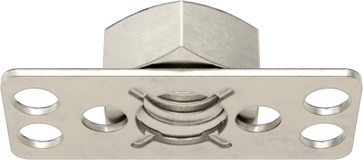 316 Paslanmaz Çelik Dar Tabanlı Yapıştırıcıya Hazır Somunlar, M10 x 1,5 mm Diş Boyutu, 38 mm Uzunluk x 15 mm Genişlik Taban