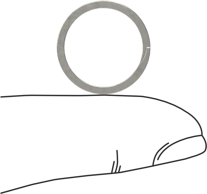 Spiral Dış Tutma Halkası, 5/8" Dış Çap için, 18-8 Paslanmaz Çelik
