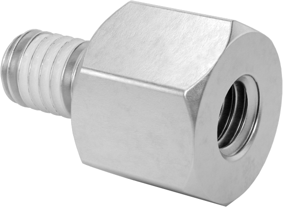 Diş Kilitlemeli Erkek-Dişi Dişli Altıgen Ara Parça, 18-8 Paslanmaz Çelik, 6 mm Altıgen Boyut, 5 mm Uzunluk, M3 x 0,5 mm Diş Boyutu