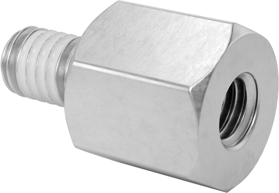Diş Kilitlemeli Erkek-Dişi Dişli Altıgen Ara Parça, 18-8 Paslanmaz Çelik, 6 mm Altıgen Boyut, 6 mm Uzunluk, M3 x 0,5 mm Diş Boyutu