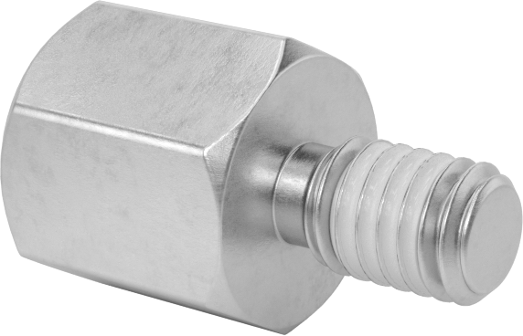 Diş Kilitlemeli Erkek-Dişi Dişli Altıgen Ara Parça, 18-8 Paslanmaz Çelik, 6 mm Altıgen Boyut, 6 mm Uzunluk, M3 x 0,5 mm Diş Boyutu