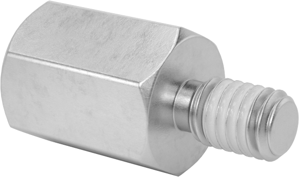 Diş Kilitlemeli Erkek-Dişi Dişli Altıgen Ara Parça, 18-8 Paslanmaz Çelik, 6 mm Altıgen Boyut, 8 mm Uzunluk, M3 x 0,5 mm Diş Boyutu