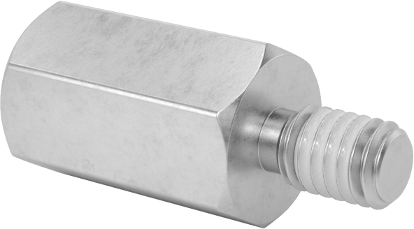 Diş Kilitlemeli Erkek-Dişi Dişli Altıgen Ara Parça, 18-8 Paslanmaz Çelik, 6 mm Altıgen Boyut, 10 mm Uzunluk, M3 x 0,5 mm Diş Boyutu