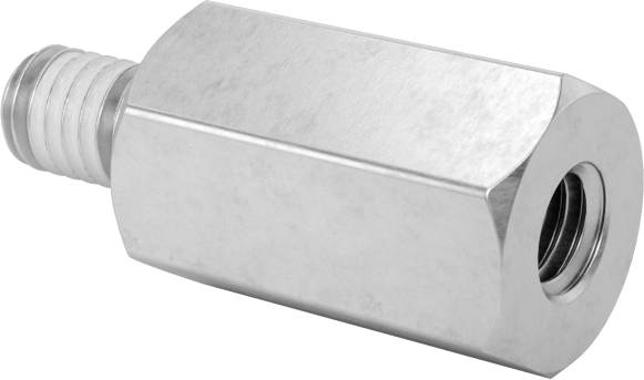 Diş Kilitlemeli Erkek-Dişi Dişli Altıgen Ara Parça, 18-8 Paslanmaz Çelik, 6 mm Altıgen Boyut, 10 mm Uzunluk, M3 x 0,5 mm Diş Boyutu