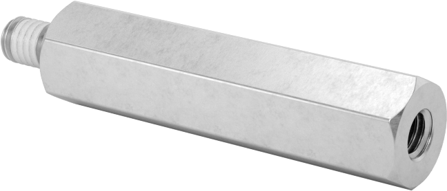 Diş Kilitlemeli Erkek-Dişi Dişli Altıgen Ara Parça, 18-8 Paslanmaz Çelik, 6 mm Altıgen Boyut, 25 mm Uzunluk, M3 x 0,5 mm Diş Boyutu