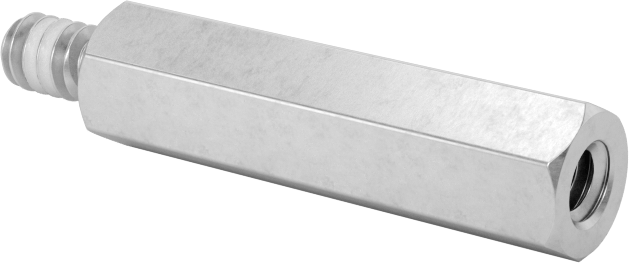 Diş Kilitlemeli Erkek-Dişi Dişli Altıgen Ara Parça, 18-8 Paslanmaz Çelik, 3/16" Altıgen Boyut, 3/4" Uzunluk, 4-40 Diş Boyutu