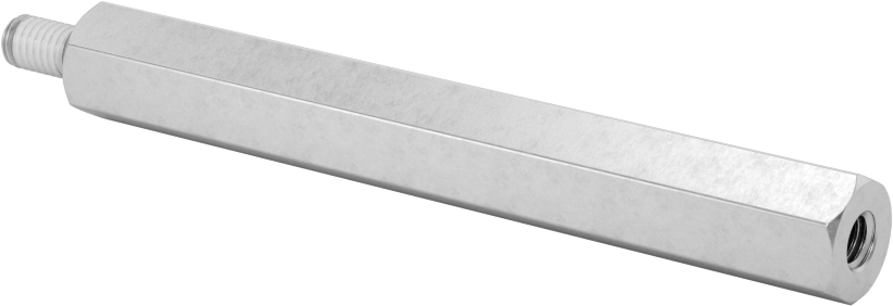 Diş Kilitlemeli Erkek-Dişi Dişli Altıgen Ara Parça, 18-8 Paslanmaz Çelik, 3/8" Altıgen Boyutu, 3" Uzunluk, 10-32 Diş Boyutu