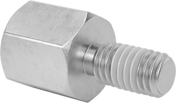 Diş Kilitlemeli Erkek-Dişi Dişli Altıgen Ara Parça, 18-8 Paslanmaz Çelik, 3/8" Altıgen Boyutu, 3/8" Uzunluk, 10-32 Diş Boyutu